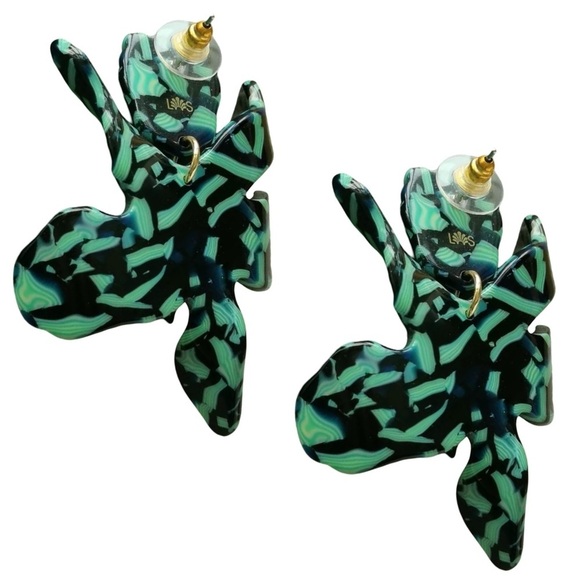 LELE SADOUGHI • Green Small Paper Lily Statement Earrings - Picture 3 of 4